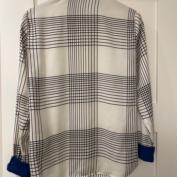 Banana republic ‘window pane’ blouse size s - Picture 4 of 5